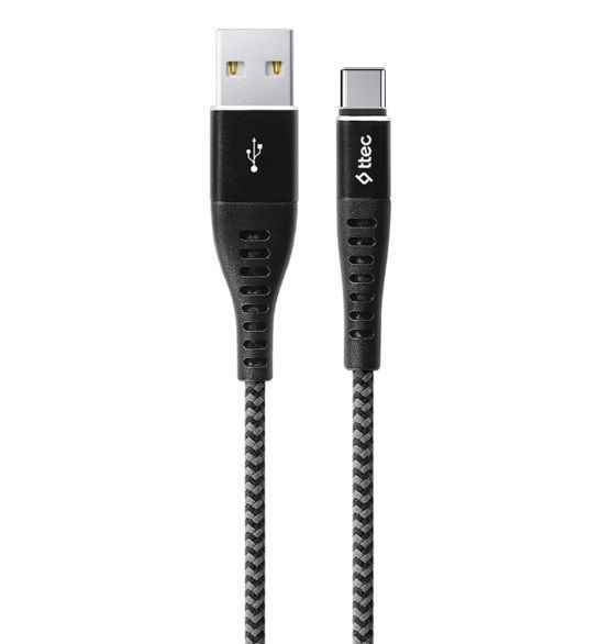 Кабель Ttec USB - USB Type-C (M/M), ExtremeCable, 1.5 м, Black (2DKX02CS)