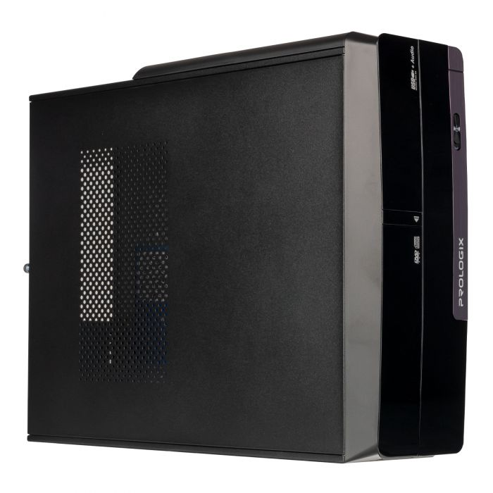 Корпус Prologix E106 Slim 400W 8cm, 2хUSB3.0, Black Door