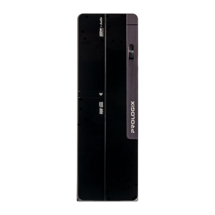 Корпус Prologix E106 Slim 400W 8cm, 2хUSB3.0, Black Door