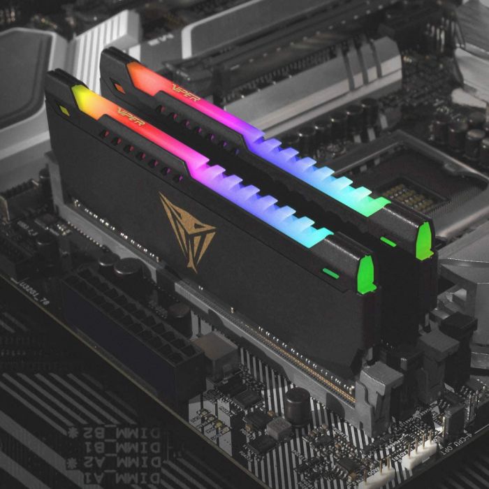 Модуль пам`яті DDR4 16GB/3200 Patriot Viper Steel RGB Black (PVSR416G320C8)