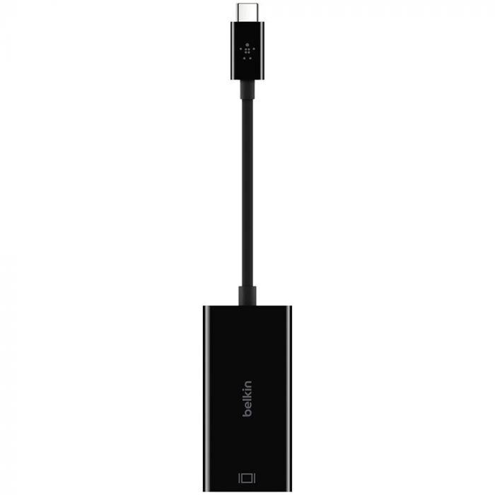 Адаптер Belkin HDMI - USB Type C V 2.0 (F/M), 0.1 м, чорний (F2CU038btBLK)