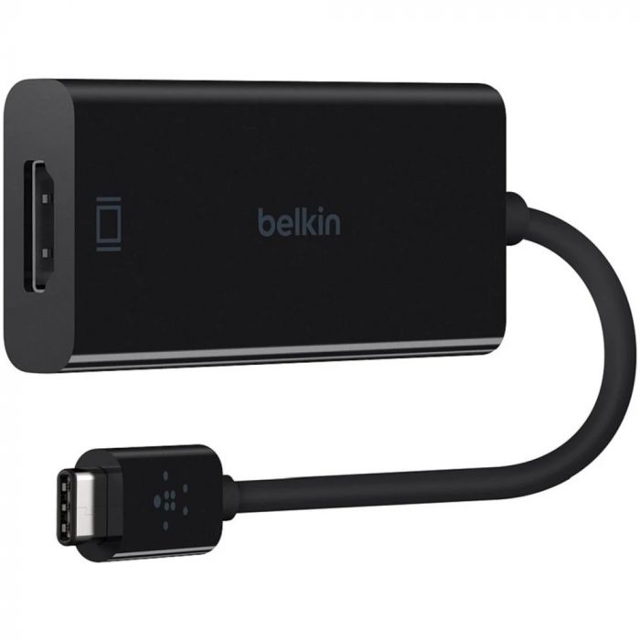 Адаптер Belkin USB Type C - HDMI, M/F, 0.1 м, чорний (F2CU038btBLK)