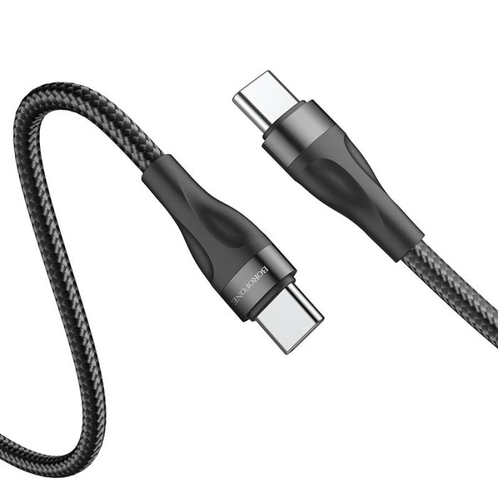 Кабель Borofone BX61 USB Type-C - USB Type-C (M/M), 60W, 1 м Black (BX61CCB)