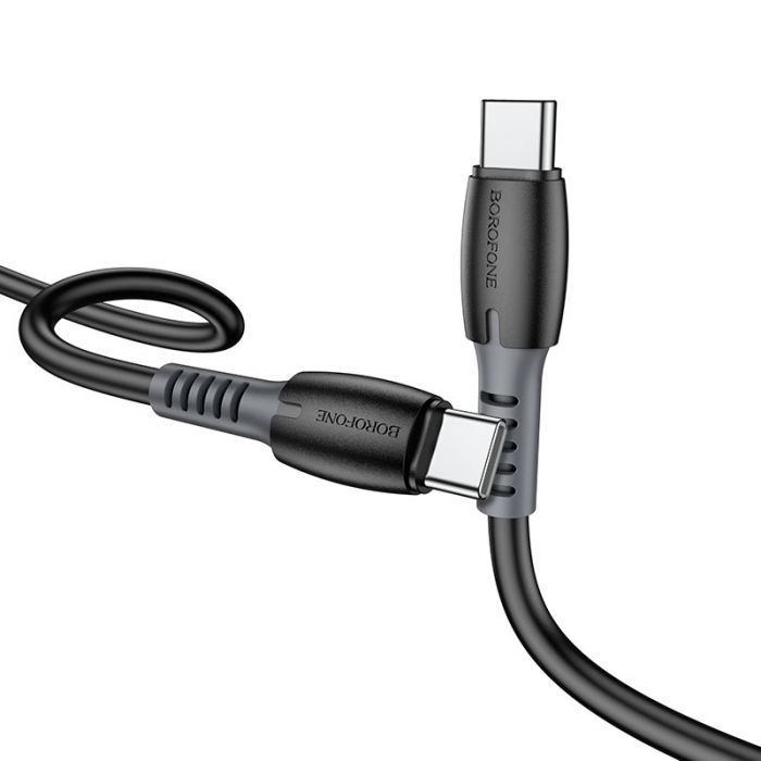 Кабель Borofone BX62 USB Type-C - USB Type-C (M/M), 100 W, 1 м Black (BX62CCB)