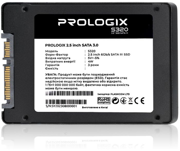 Накопичувач SSD  120GB Prologix S320 2.5" SATAIII TLC (PRO120GS320)