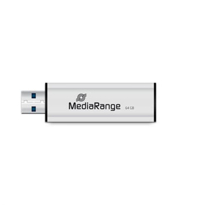 Флеш-накопичувач USB3.0 64GB MediaRange Black/Silver (MR917)