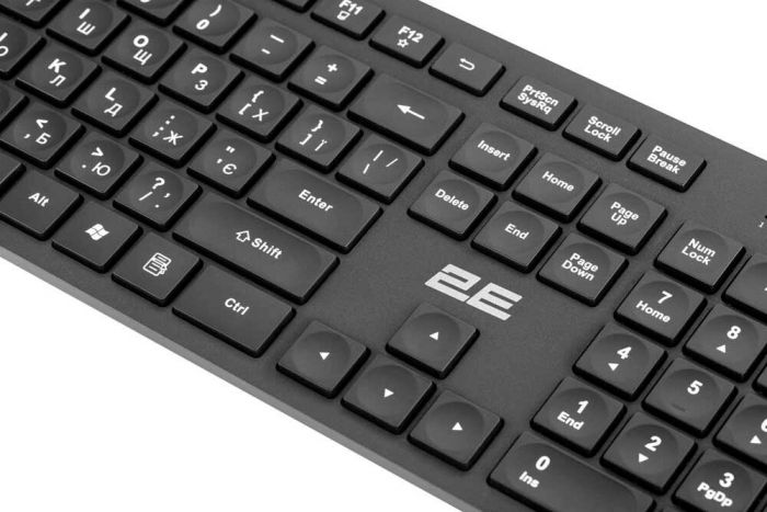 Клавіатура бездротова 2E KS260 WL EN/UKR Black (2E-KS260WB)