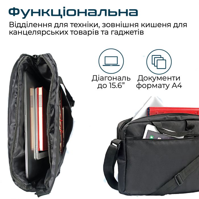 Сумка для ноутбука Promate Gear-MB Black