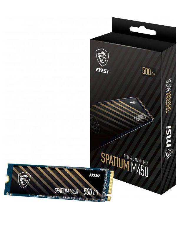 Накопичувач SSD  500GB MSI Spatium M450 M.2 2280 PCIe 4.0 x4 NVMe 3D NAND TLC (S78-440K220-P83)