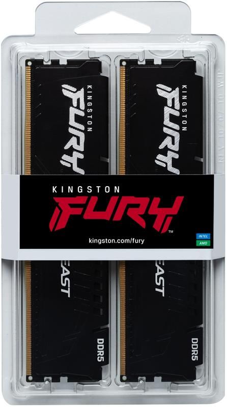 Модуль пам`яті DDR5 2x16GB/6000 Kingston Fury Beast Black (KF560C40BBK2-32)