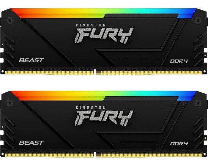 Модуль пам`яті DDR4 2x8GB/3200 Kingston Fury Beast RGB (KF432C16BB2AK2/16)