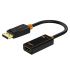 Адаптер Сabletime DisplayPort - HDMI (M/F), 0.2 м, Black (CP21B)