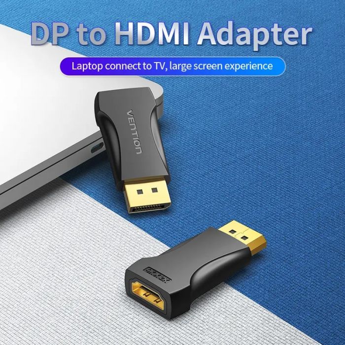 Адаптер Vention DisplayPort - HDMI V 2.0 (M/F), чорний (HBPB0)