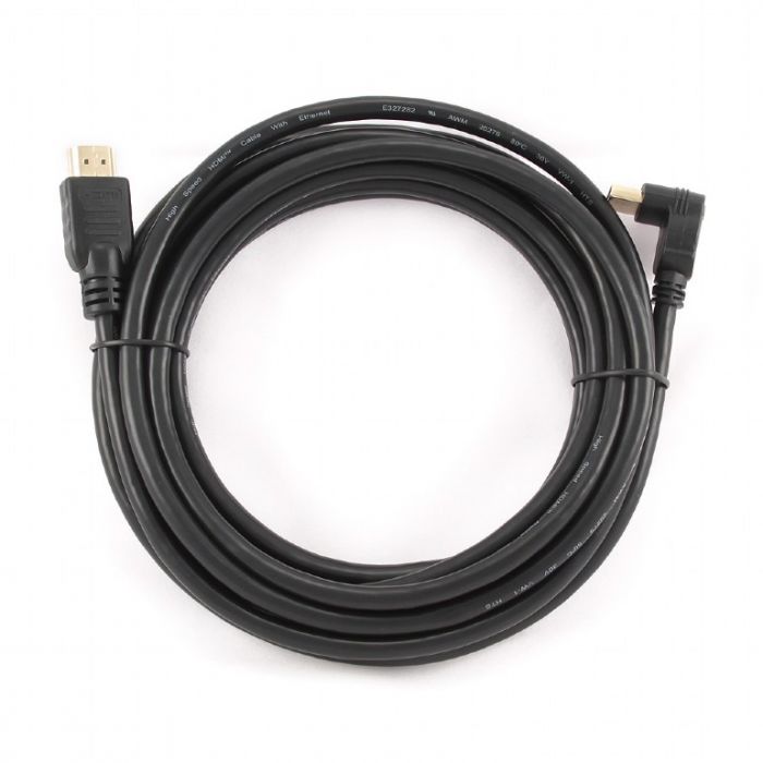 Кабель Cablexpert HDMI - HDMI v1.4, вилка/кутова вилка, 4,5 м, чорний (CC-HDMI490-15) пакет
