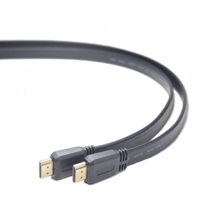 Кабель Cablexpert HDMI - HDMI v.2.0, M/M, плоский, 1.8 м, чорний (CC-HDMI4F-6) пакет