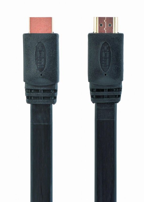 Кабель Cablexpert HDMI - HDMI v.2.0, M/M, плоский, 1.8 м, чорний (CC-HDMI4F-6) пакет