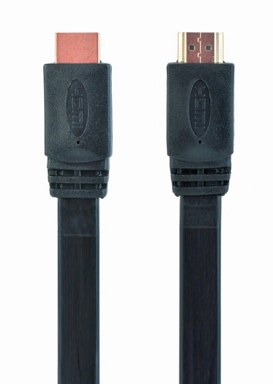 Кабель Cablexpert HDMI - HDMI V 2.0 (M/M), плоский, 1.8 м, чорний (CC-HDMI4F-6) пакет