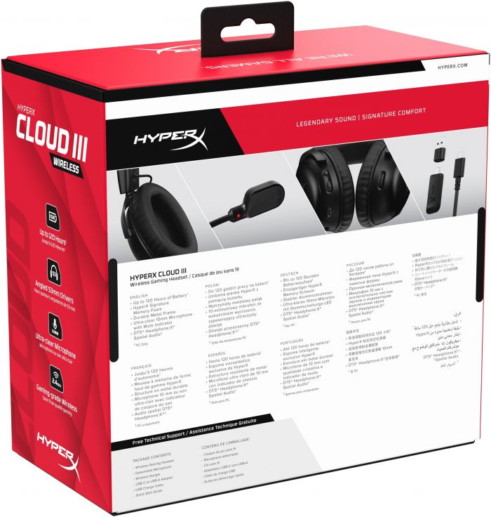 Гарнiтура HyperX Cloud III Wireless Black (77Z45AA)