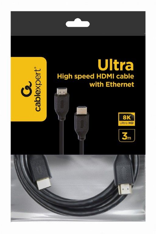 Кабель Cablexpert HDMI - HDMI v.2.1, M/M, 3 м, чорний (CC-HDMI8K-3M) пакет