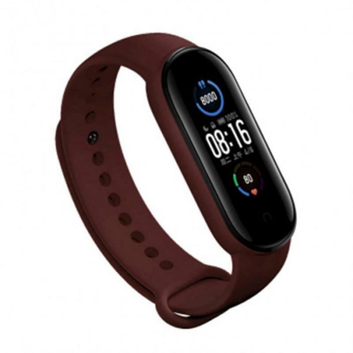 Ремінець BeCover для Xiaomi Mi Smart Band 5/Mi Smart Band 6/Mi Smart Band 7 Red Wine (705557)