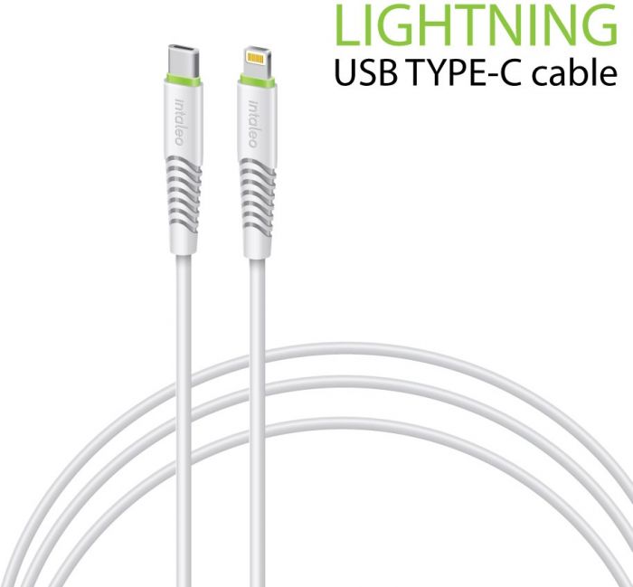 Кабель Intaleo CBFLEXTL1 USB-C-Lightning 1.2м White (1283126504099)
