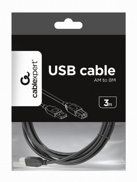 Кабель Cablexpert USB - USB Type-B V 2.0 (M/M), 1.8 м, чорний (CCP-USB2-AMBM-6)