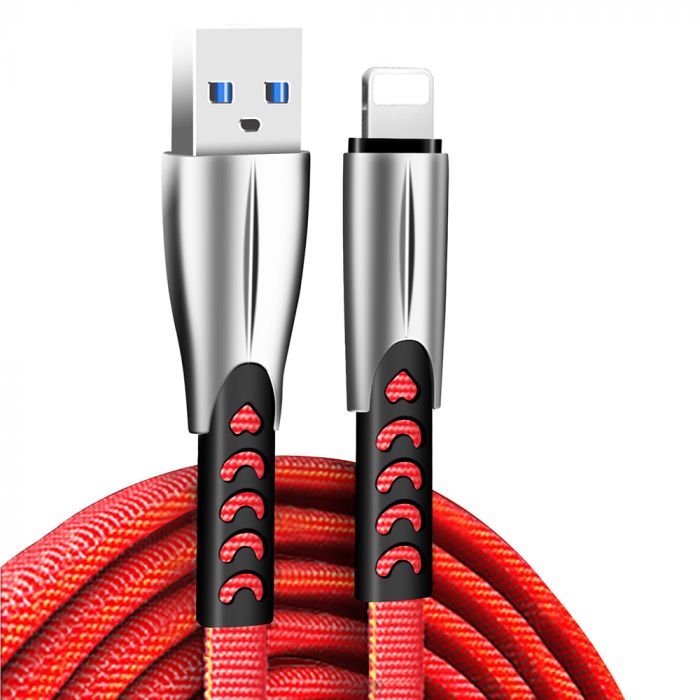 Кабель ColorWay USB-Lightning, 2.4А, 1м, Red (CW-CBUL010-RD)