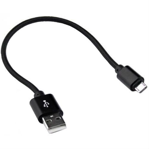 Кабель Dengos USB-microUSB 0.25м Black (NTK-M-SHRT-BLACK)