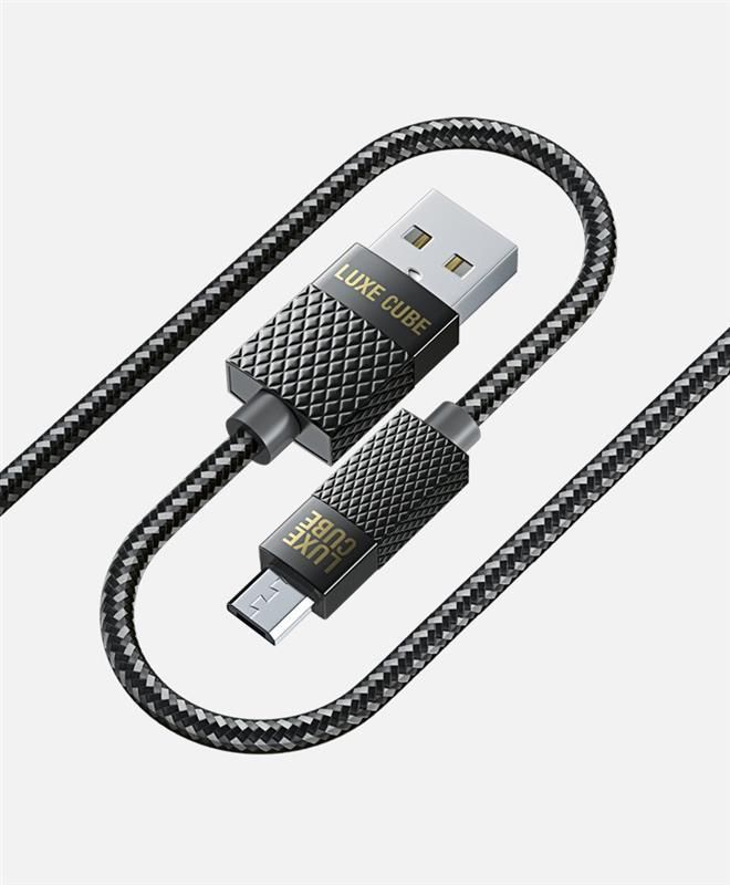 Кабель Luxe Cube Premium USB-microUSB, 1м, сірий (8886668686167)