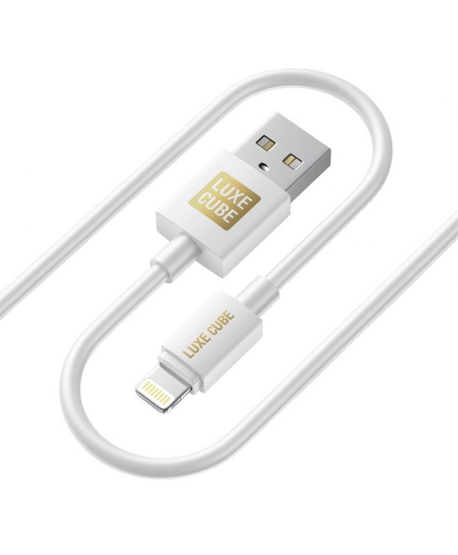 Кабель Luxe Cube USB-Lightning, 3А, 1м, білий (7775557575228)