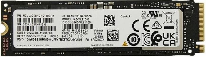 Накопичувач SSD  256GB Samsung PM9A1 M.2 2280 PCIe 4.0 x4 V-NAND 3bit MLC (MZ-VL22560_OEM) OEM