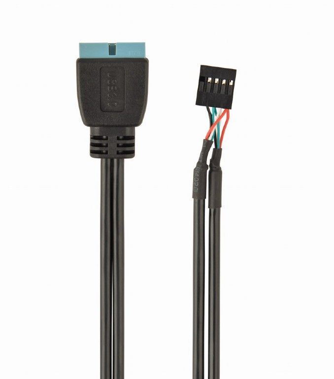 Кабель Cablexpert USB 2.0 9-pin - USB 3.0 19-pin (F/M), внутрішній, чорний, 0.15 м (CC-U3U2-01)
