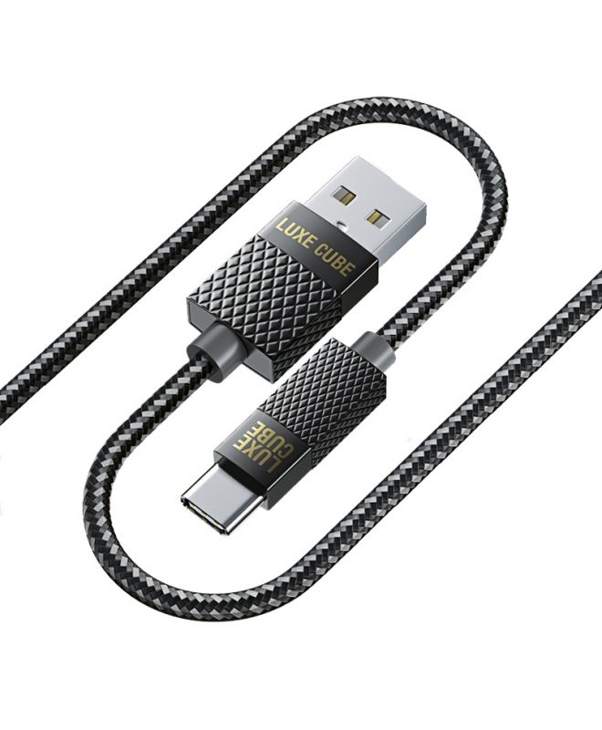 Кабель Luxe Cube Premium USB - USB Type-C (M/M), 1 м, сірий (8889996899667)