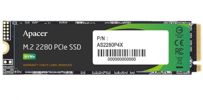 Накопичувач SSD  256GB Apacer AS2280P4X M.2 2280 PCIe 3.0 x4 3D TLC (AP256GAS2280P4X-1)