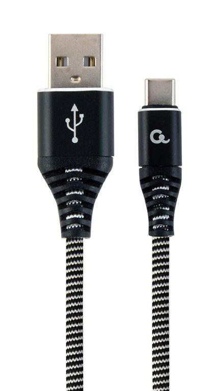 Кабель Cablexpert USB - USB Type-C, преміум, 1 м, чорний (CC-USB2B-AMCM-1M-BW)