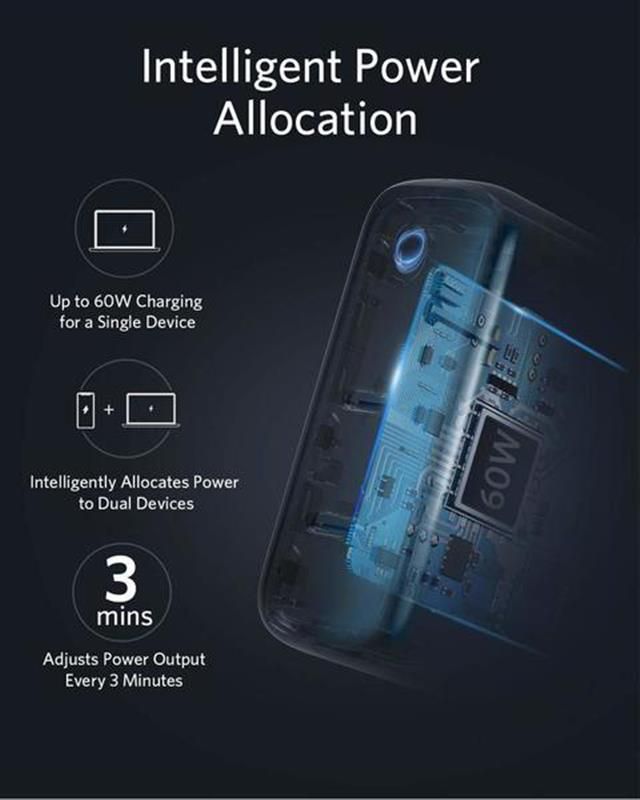 Мережевий зарядний пристрій Anker PowerPort Atom III Duo White, 60W, 2хUSB Type-C (A2629H21)