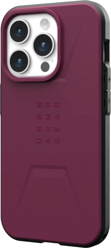 Чохол-накладка Urban Armor Gear Civilian Magsafe для Apple iPhone 15 Pro Max Bordeaux (114295119049)