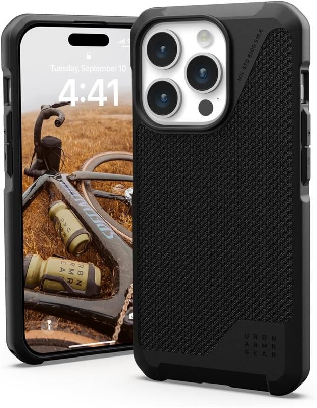 Чохол-накладка Urban Armor Gear Metropolis LT Magsafe для Apple iPhone 15 Pro Kevlar Black (114277113940)