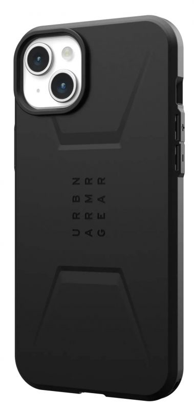 Чохол-накладка Urban Armor Gear Civilian Magsafe для Apple iPhone 15 Plus Black (114306114040)