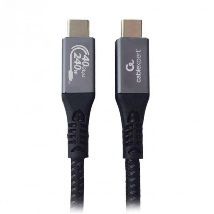 Кабель Cablexpert USB Type-C - USB Type-C (M/М), 240 Вт, 1.5 м, чорний (CCBP-USB4-CMCM240-1.5M)