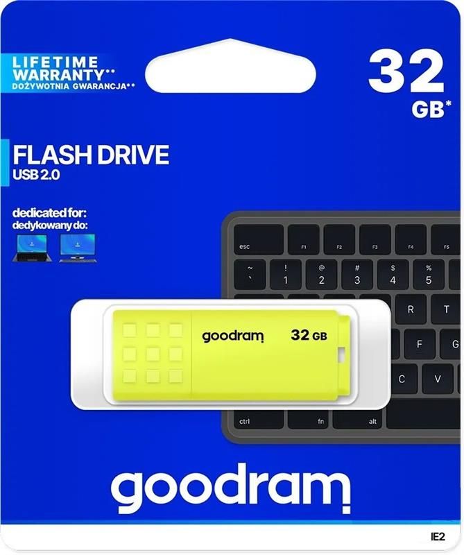 Флеш-накопичувач USB3.2 32GB GOODRAM UME2 Yellow (UME2-0320Y0R11)