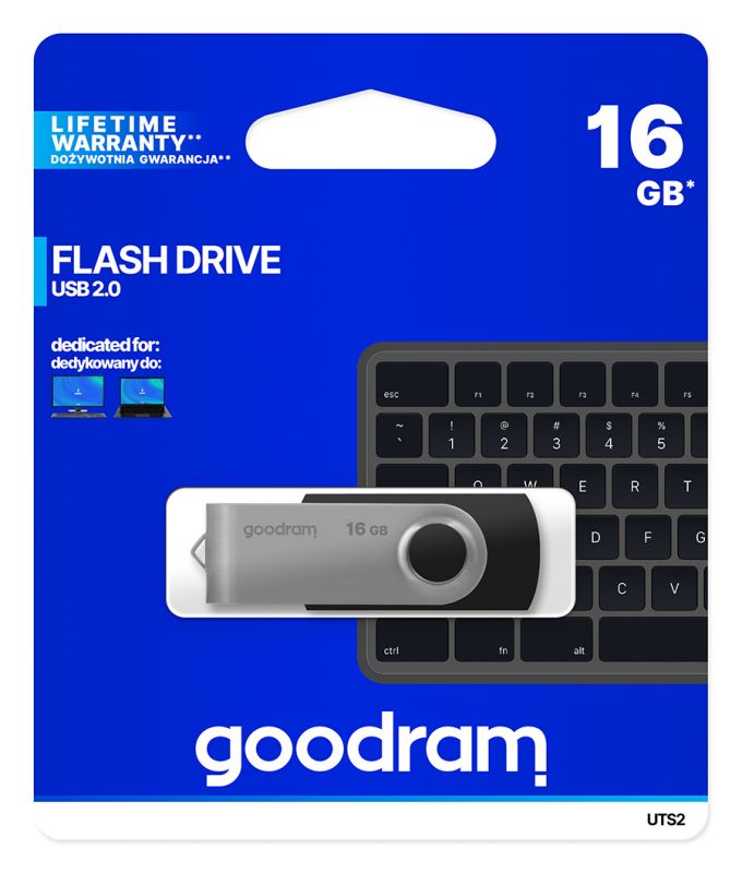 Флеш-накопичувач USB2.0 16GB GOODRAM UTS2 (Twister) Black (UTS2-0160K0R11)