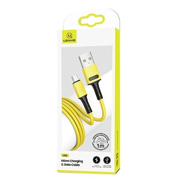 Кабель Usams US-SJ435 USB - Micro USB (M/M), 1 м, Yellow (SJ435USB03)