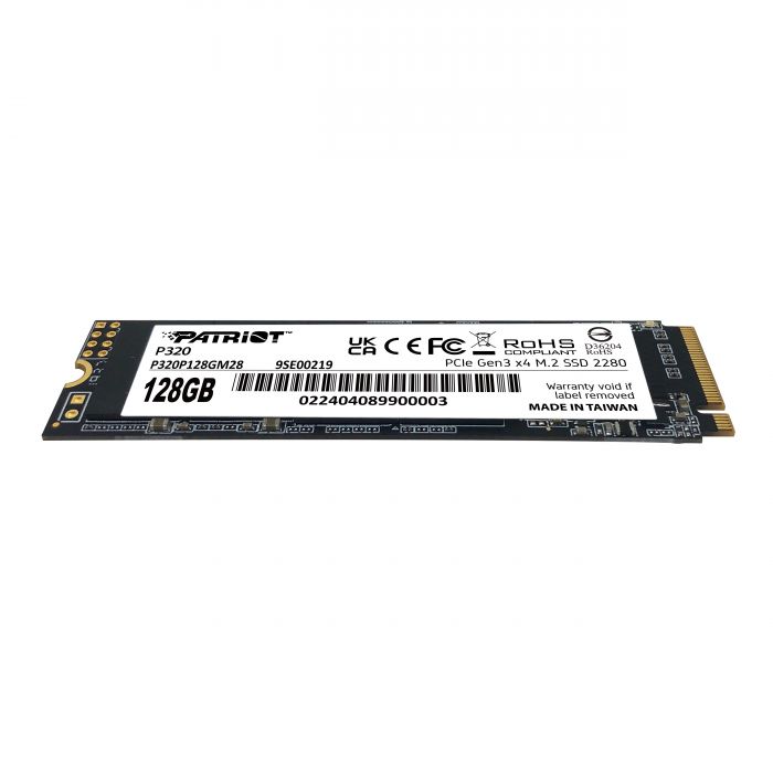 Накопичувач SSD   128GB Patriot P320 M.2 2280 PCIe 3.0 x4 NVMe TLC (P320P128GM28)