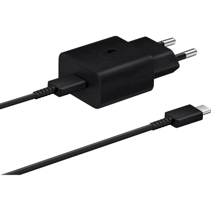 Мережевий зарядний пристрій Samsung EP-T1510X Black, 1хUSB Type-C, 15W + кабель USB Type-C (EP-T1510XBEGEU)