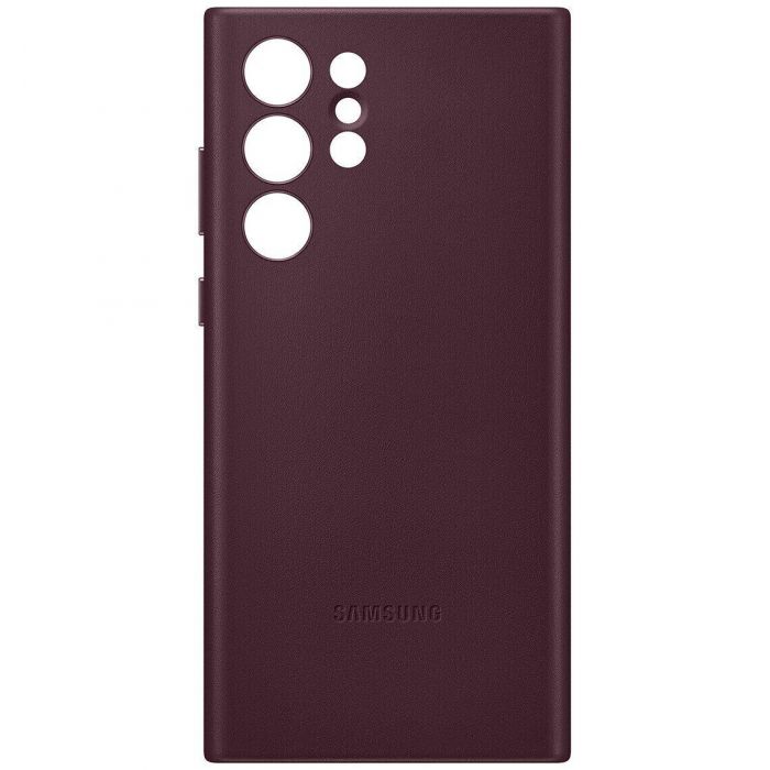Чохол-накладка Samsung Leather Cover для Samsung Galaxy S22 Ultra SM-S908 Burgundy (EF-VS908LEEGRU)