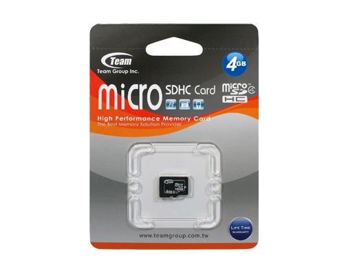 Карта пам`ятi MicroSDHC 4GB Class 4 Team (TUSDH4GCL402)