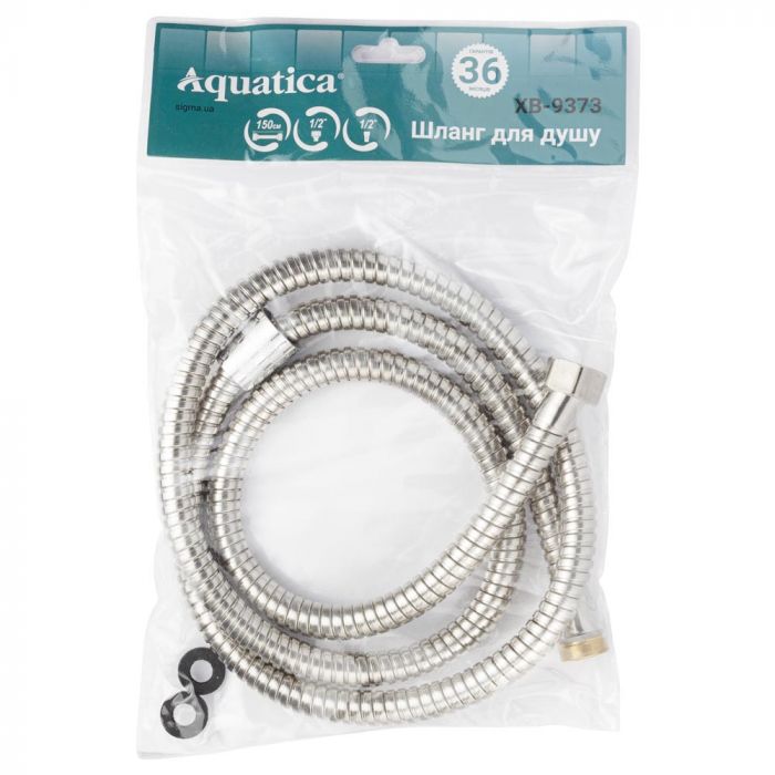 Шланг для душа 1/2" SS з підшипником 150см AQUATICA XB-9373 (9792041)