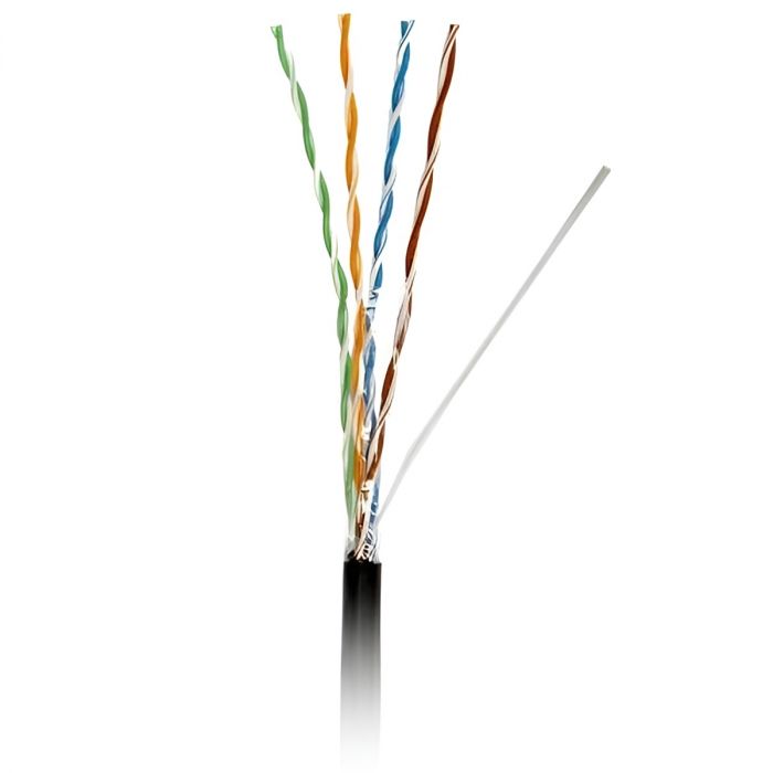 Кабель для зовнішньої прокладки Atcom (20799) Standard FTP, 4*2*0.5мм, ССА, CAT5e, 305м