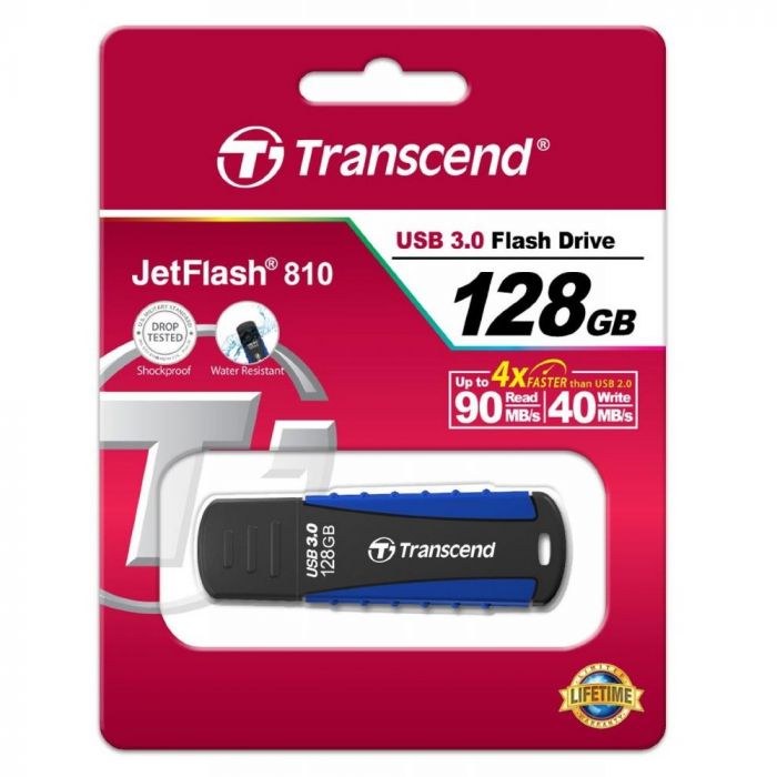 Флеш-накопитель USB3.0 128GB Transcend JetFlash 810 Blue (TS128GJF810)